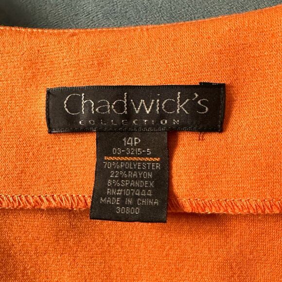 Chadwicks Collection Rust Sleeveless Bead Embellished Zip Sheath Dress Size 14P - Picture 6 of 6